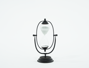 Black Framed Hourglass