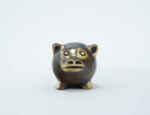 Brass Pig Figurine