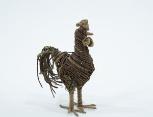 Twig Rooster With Moss