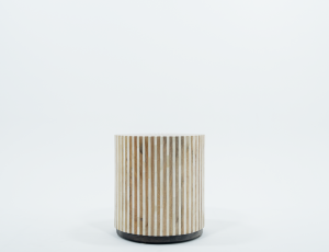 Striped Wood Cylinder Decor (Large)