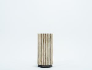 Striped Wood Cylinder Decor (Small)