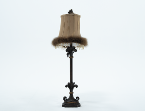 Vintage Feathered Lamp